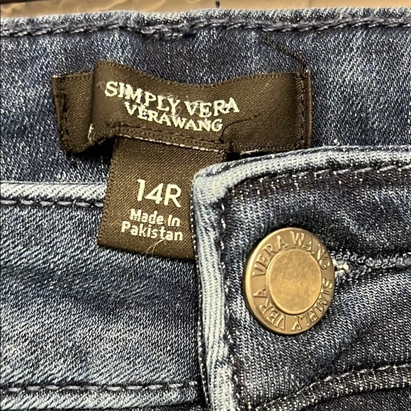 Simply Vera Vera Wang Blue Boot Cut Stretch Jeans SZ 14R - Picture 7 of 7